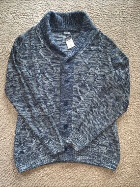 Rue21 Shawl Collar Cable Knit Cardigan - Navy Heather